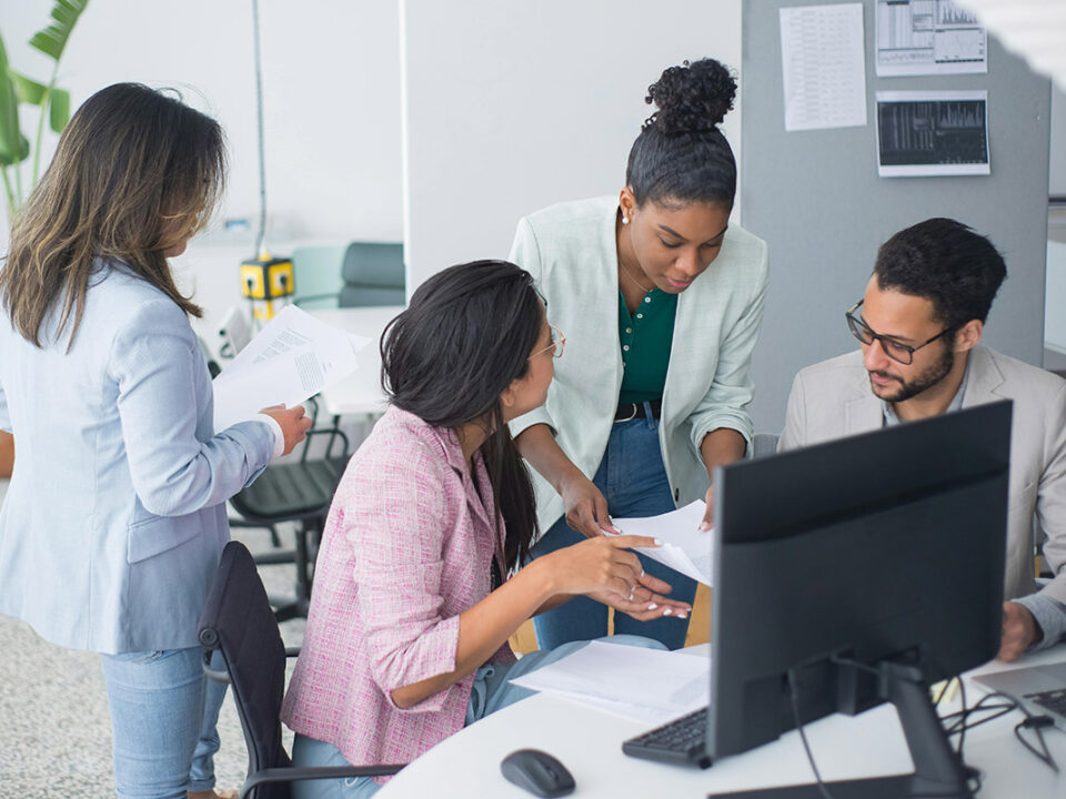 Group of People Having a Meeting in the Office